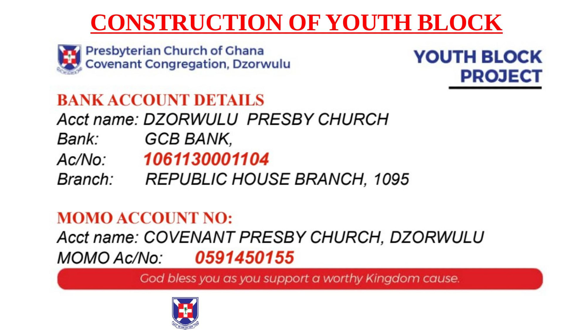 Church announcement